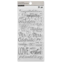 6 Pack: Phrases Clear Stamps by Recollections™