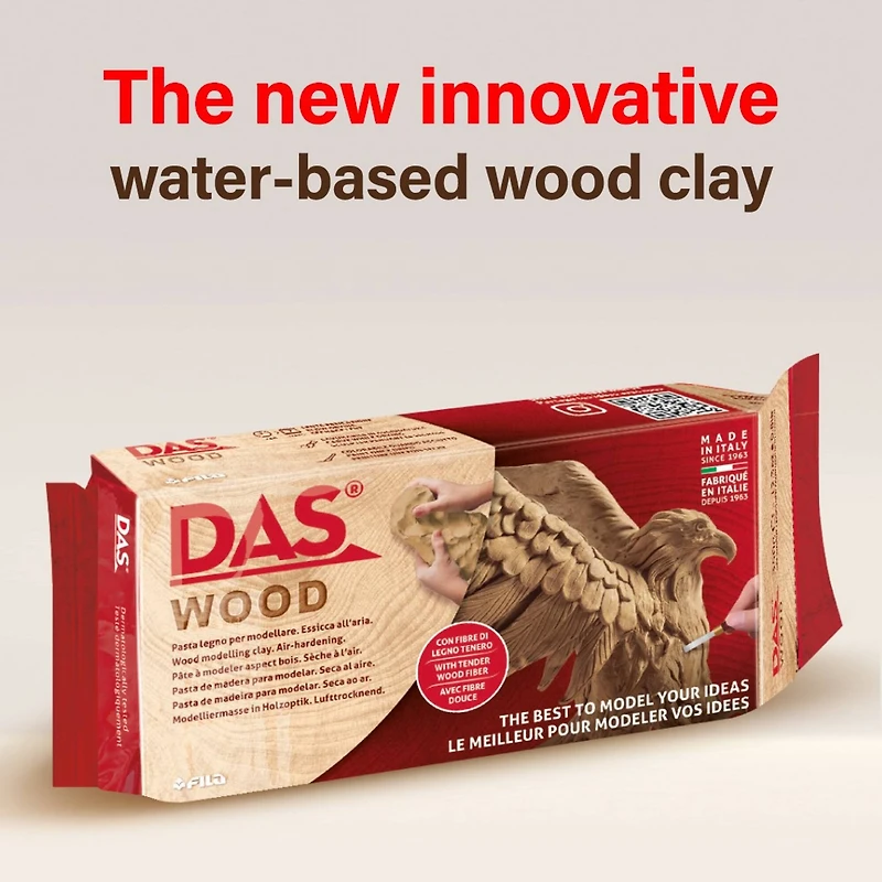 DAS Modeling Wood Toned Clay Air Hardening