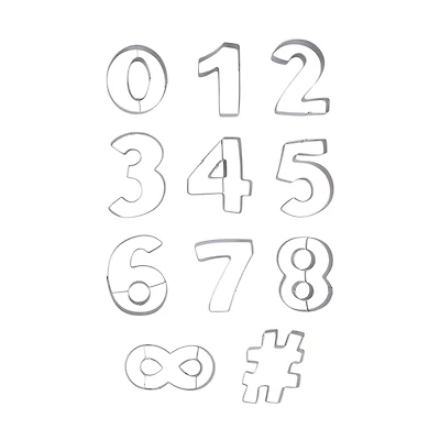 Numbers Stainless Steel Cookie Cutter Set by Celebrate It®