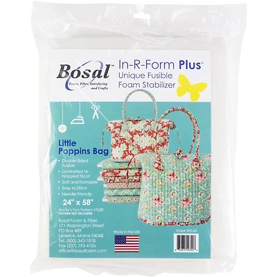 Bosal In-R-Form Plus Little Poppins Bag Fusible Foam Stabilizer, 24" x 58"