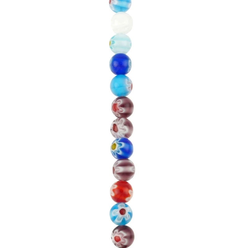 Millefiori Flower Glass Round Bead Mix by Bead Landing™
