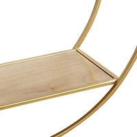 CosmoLiving by Cosmopolitan Gold Metal Contemporary Wall Shelf