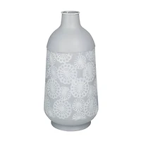 16" Gray Iron French Country Vase