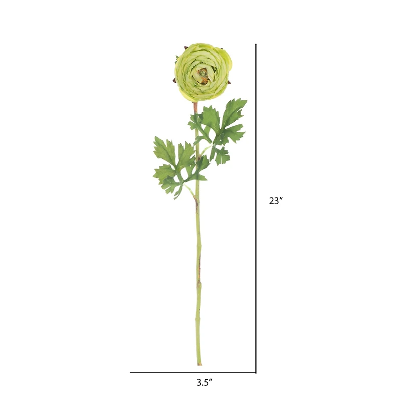 23" Green Ranunculus Artificial Stem, 4ct.