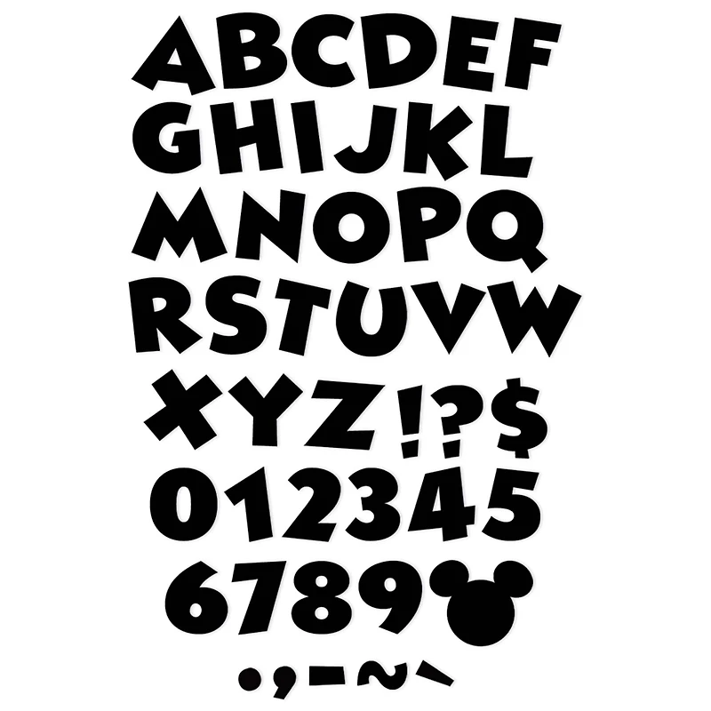 Eureka Mickey Mouse® Throwback Black Deco Letters Set