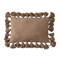 Hello Honey® Woven Cotton Slub Lumbar Pillow with Tassels