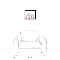 Bloom Where Planted Lavendar 11" x 14" Black Floating Framed Canvas