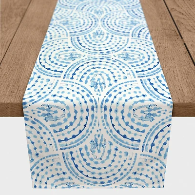 Watercolor Arcs Twill Table Runner