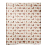 Patch Pumpkins Coral Fleece Throw