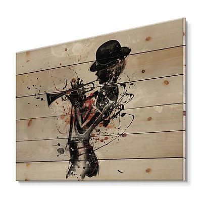 Designart - Woman Playing Jazz Trumpet