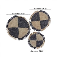 Set of 3 Brown Wood Boho Style Wall Decor 29", 21", 25"