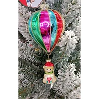 Wizardi Christmas Glass Ornament - Balloon with Polar Bear 