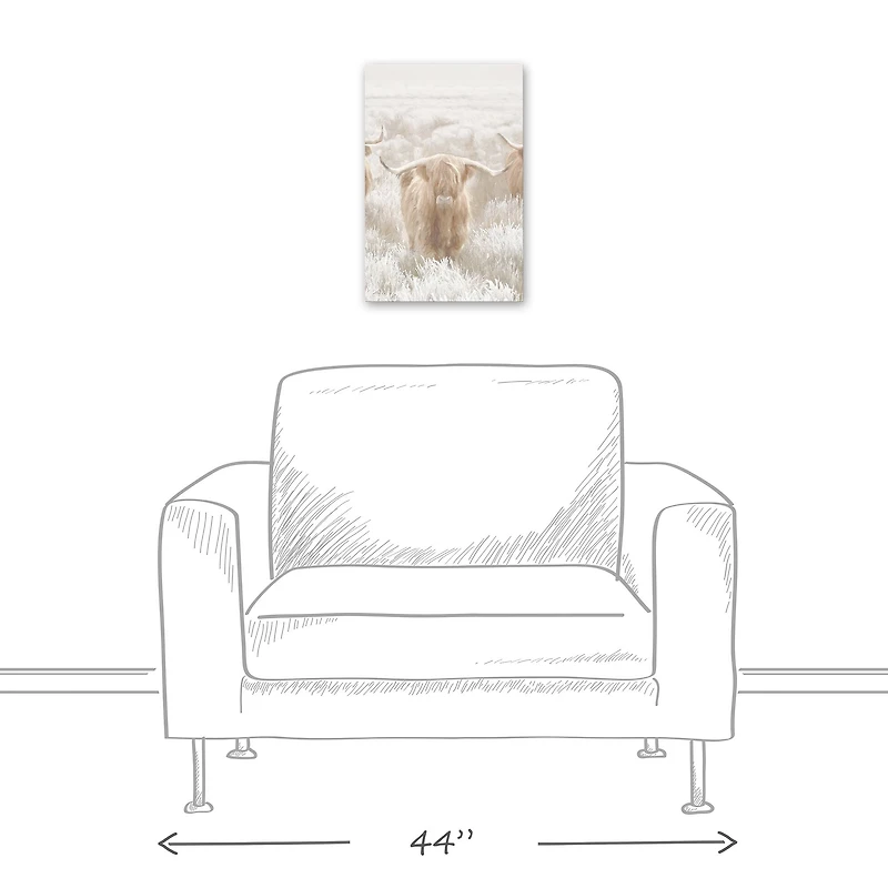 Light and Creamy Highland Canvas Wall Art