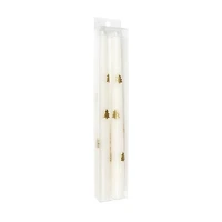 10" Ivory with Gold Trees Taper Candles, 2ct. by Ashland®