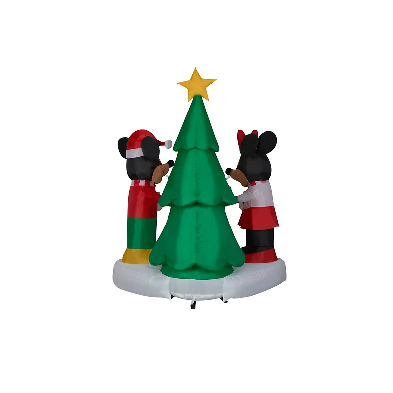 6ft. Airblown® Inflatable LED Mickey & Minnie Christmas Scene
