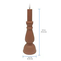 10" LED Ceramic Taper Candle by Ashland