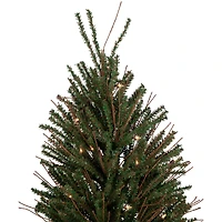 4ft. Pre-Lit Medium Warsaw Twig Artificial Christmas Tree in Burlap Base, Clear Lights