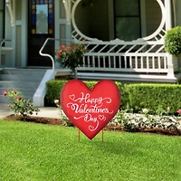 Glitzhome® 24" Metal Happy Valentine's Day Heart Yard Stake