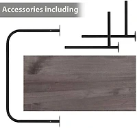NEX™ Gray Wall Mounted Industrial Rustic Wood & Metal Coat Rack