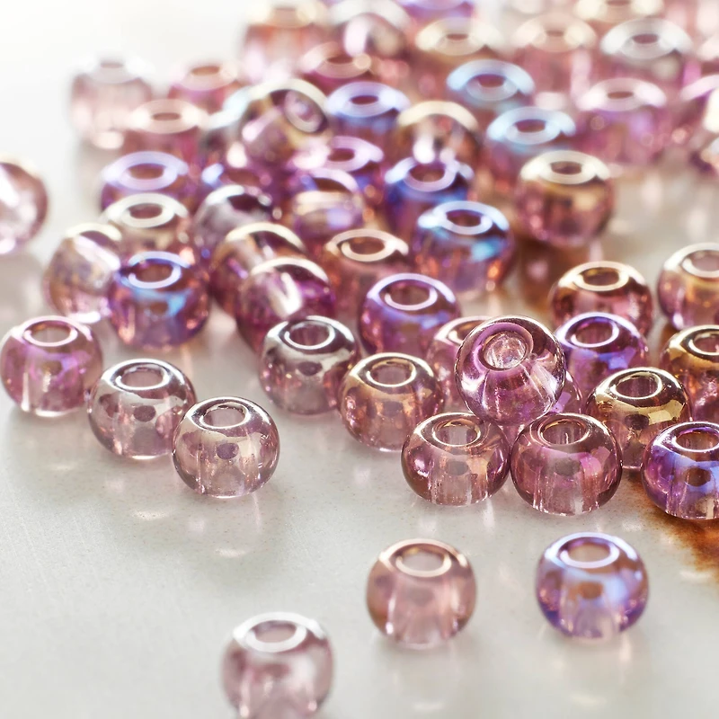 12 Pack: John Bead Amethyst Czech Glass Seed Beads, 6/0