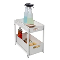 Honey Can Do 15.5" White Metal Kitchen Cabinet Organizer with Drawers