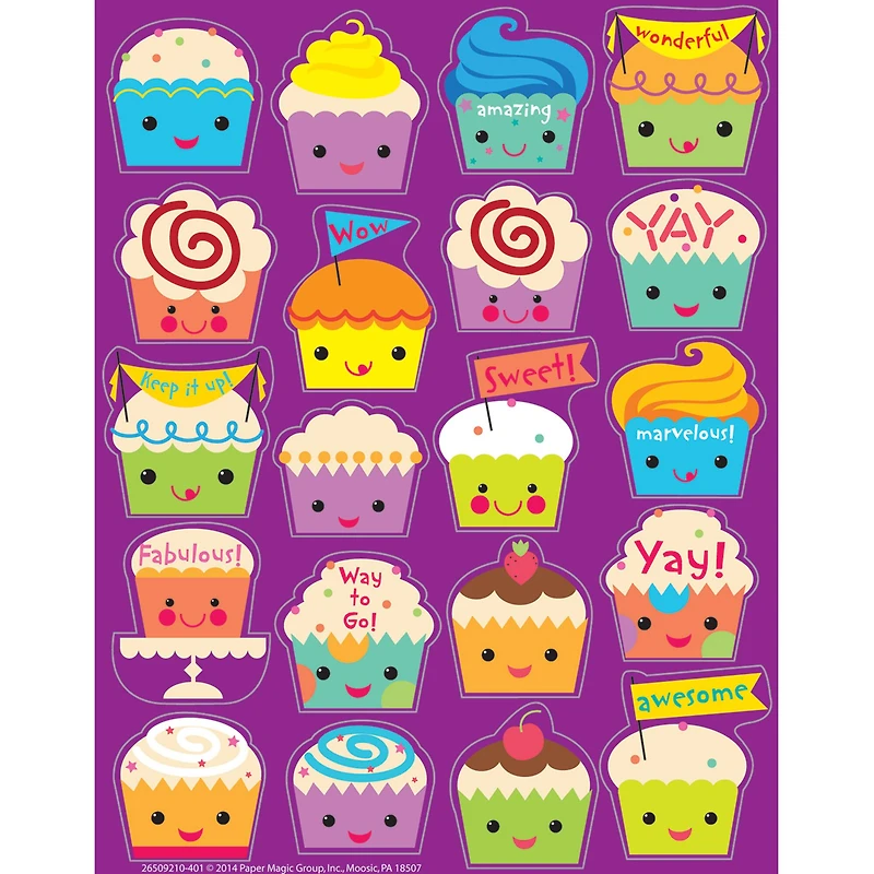 Eureka® Cupcake Scented Stickers, 6 Packs of 80ct.