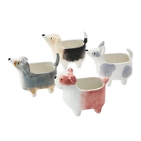 Hello Honey® Dolomite Dog Planter Set