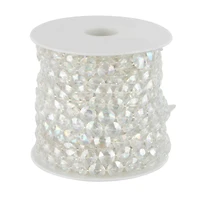 10mm Clear AB Faceted Disc Plastic Bead Garland, 50ft. by Bead Landing™