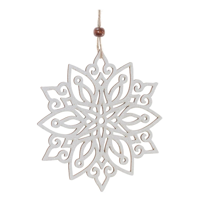 Wood Cut-Out Snowflake Ornaments Set
