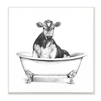 Stupell Industries Cow in Claw Tub Wall Plaque