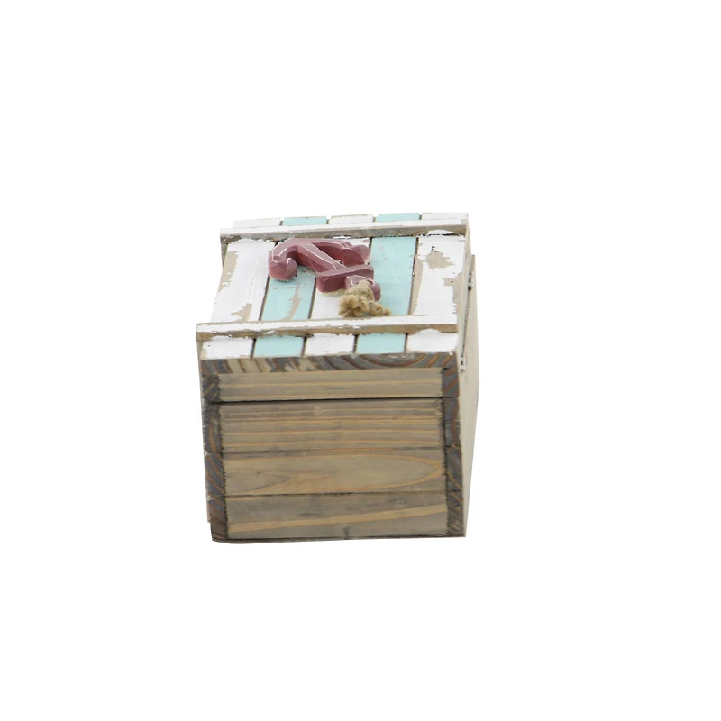 Aquamarine Wood Coastal Anchor Box Set