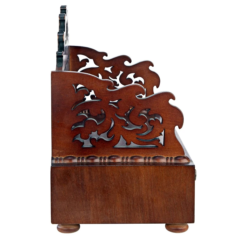 18" Antiquarian Floral Tracery Desktop Book Organizer