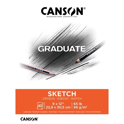 Canson® Graduate Foldover Sketch Pad, 9" x 12"