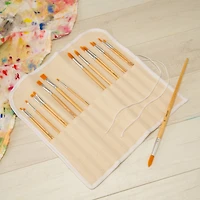 Long Handle Gold Synthetic Paintbrush Set By Artist's Loft® Necessities™