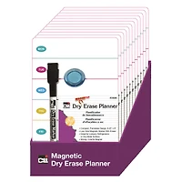 Charles Leonard 6.25" x 9" Magnetic Dry Erase Planner, 12ct.
