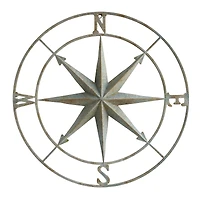 Hello Honey® Metal Compass Wall, Distressed Aqua