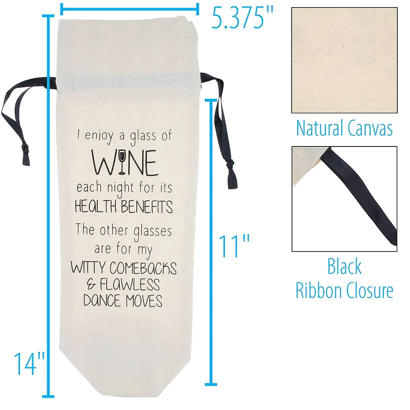 Personality Case™ Health Canvas Wine Bag