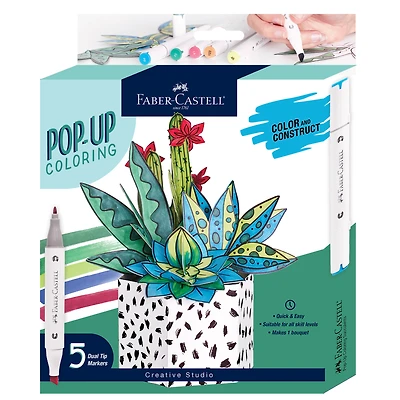 Faber-Castell® Pop Up Coloring Succulent Bouquet