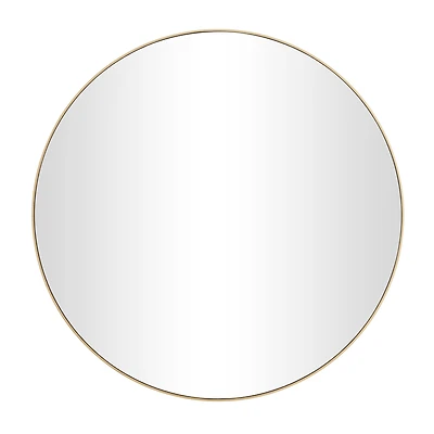 Gold Contemporary Wall Mirror, 36" x 1" x 36"