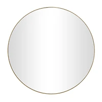 Gold Contemporary Wall Mirror, 36" x 1" x 36"