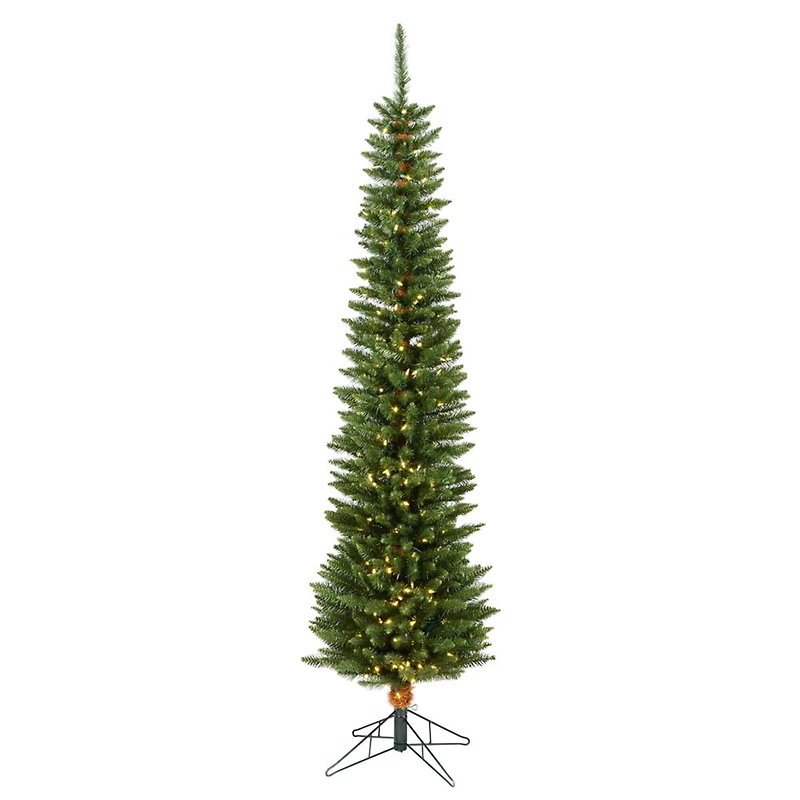 6.5ft. Pre-Lit Durham Pole Pine Artificial Christmas Tree, Warm White Dura-Lit® LED Lights