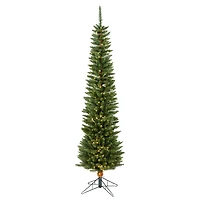 6.5ft. Pre-Lit Durham Pole Pine Artificial Christmas Tree, Warm White Dura-Lit® LED Lights