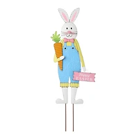 Glitzhome® 36" Easter Bunny Boy Metal Décor