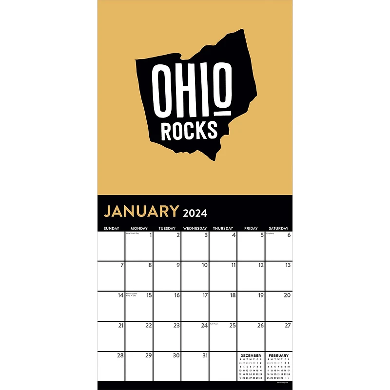 TF Publishing 2024 Home: Ohio Wall Calendar