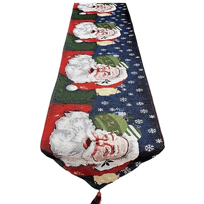 Wizardi 13.75" x 67" Santa Claus Christmas Table Runner
