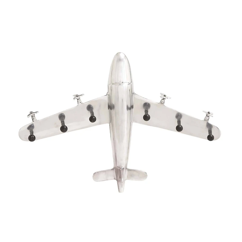 Silver Aluminum Contemporary Wall Hook