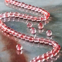 Pink Dyed Quartz Round Beads by Bead Landing