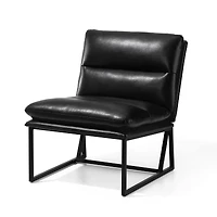 Glitzhome® Modern Thick Leatherette Accent Chair