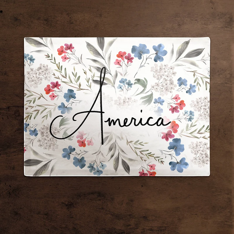 Floral America Poly Twill Placemat