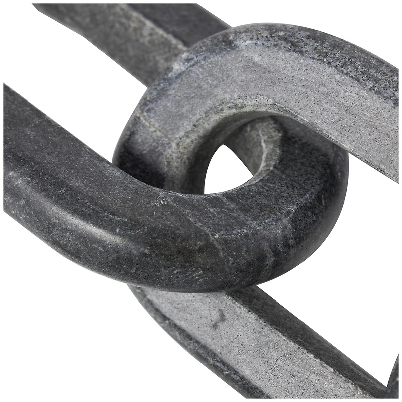 Interlocking Modern Chain Link Marble Sculpture Set